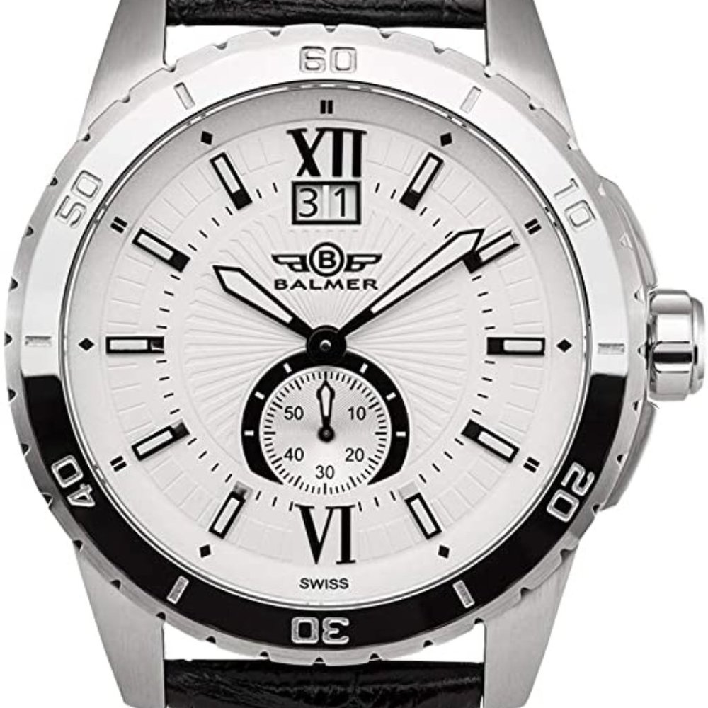 Balmer DB9 Swiss Pilot Watch 45mm White Dial